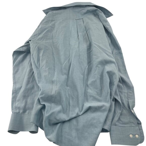 Bert Pulitzer Light Blue Mens Button-Up Shirt Size 17.5 34/35 Long Sleeves - Picture 4 of 4